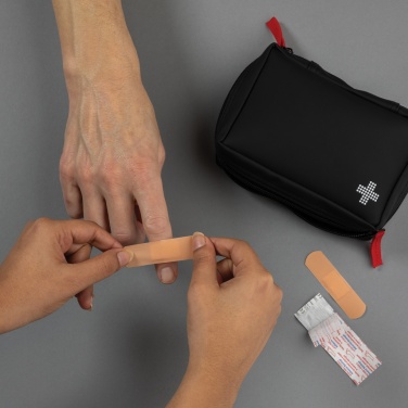 Logotrade promotional products photo of: RCS recycled nubuck PU pouch  first aid set