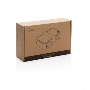 Logo trade promotional giveaway photo of: GRS recycled PP lunch box with spork