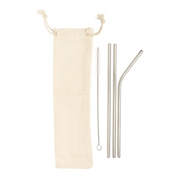 Logotrade corporate gifts photo of: Reusable stainless steel 3 pcs straw set