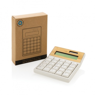 Logotrade promotional gifts photo of: Utah RCS recycled plastic and  bamboo calculator