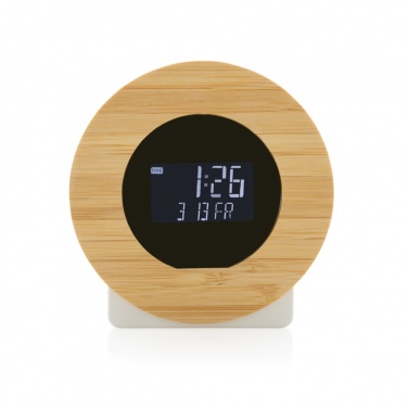 Logotrade business gifts photo of: Utah RCS rplastic and bamboo LCD desk clock