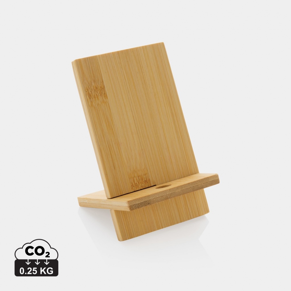 Logotrade advertising products photo of: Bamboo phone stand in kraft box