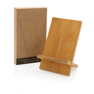 Logotrade promotional item picture of: Bamboo phone stand in kraft box