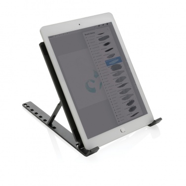 Logo trade corporate gifts image of: Terra RCS recycled aluminium universal laptop/tablet stand