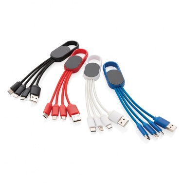 Logotrade promotional merchandise photo of: 4-in-1 cable with carabiner clip