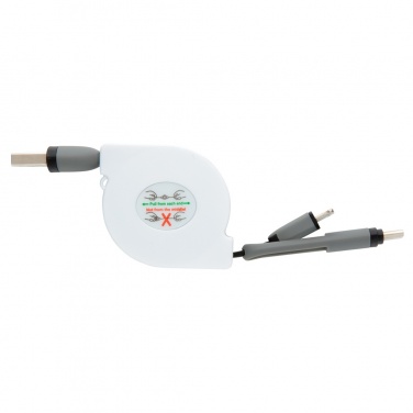 Logo trade business gift photo of: 3-in-1 retractable cable