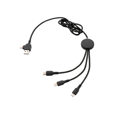 Logo trade promotional gifts image of: Light up logo 6-in-1 cable