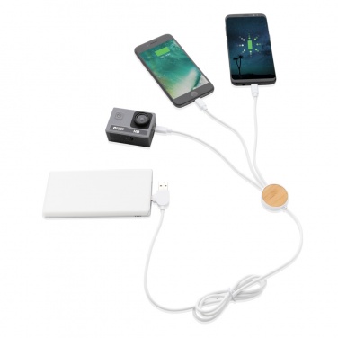 Logo trade promotional gift photo of: RCS recycled plastic Ontario 6-in-1 cable