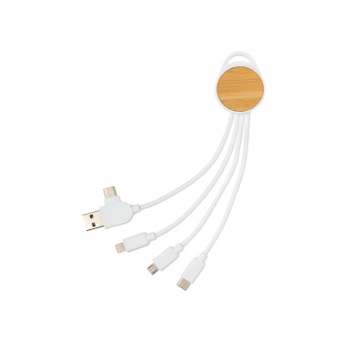 Logotrade business gift image of: RCS recycled plastic Ontario 6-in-1 round cable