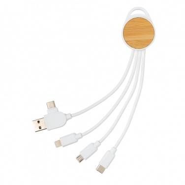 Logotrade promotional gifts photo of: RCS recycled plastic Ontario 6-in-1 round cable