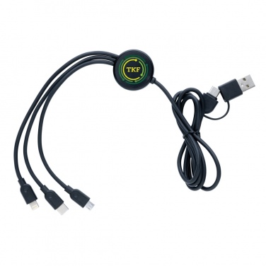 Logo trade promotional items picture of: RCS recycled TPE and recycled plastic 6-in-1 cable