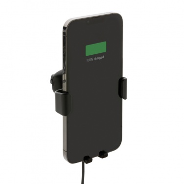 Logo trade promotional merchandise photo of: RCS recycled plastic 10W wireless charging car holder