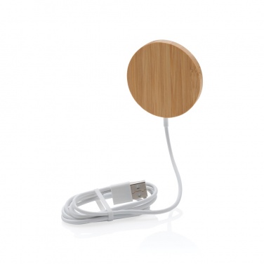 Logotrade promotional merchandise photo of: 10W bamboo magnetic wireless charger