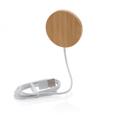 Logotrade business gifts photo of: 10W bamboo magnetic wireless charger