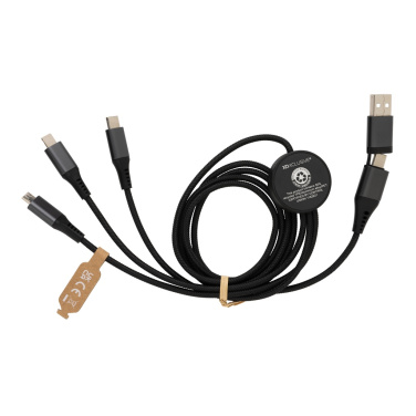 Logotrade promotional product picture of: Terra RCS recycled aluminium 120cm 6-in-1 cable