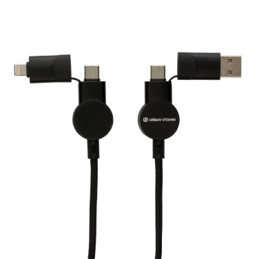 Logotrade promotional product image of: Oakland RCS recycled plastic 6-in-1 fast charging 45W cable