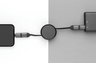 Logotrade promotional product image of: Terra RCS recycled aluminium retractable 6 in 1 cable