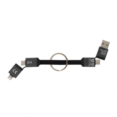 Logotrade corporate gift image of: Terra recycled aluminum 4 in 1 60W fast charging cable