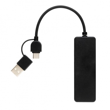 Logotrade promotional giveaways photo of: RCS recycled plastic USB hub with dual input