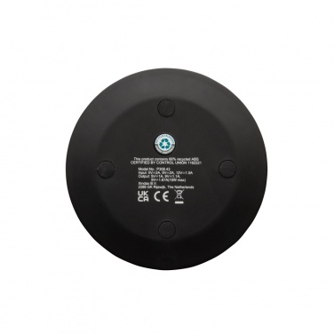 Logotrade promotional gift picture of: RCS recycled plastic 15W Wireless fast charger