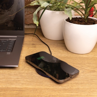 Logotrade promotional item image of: RCS recycled plastic 15W Wireless fast charger