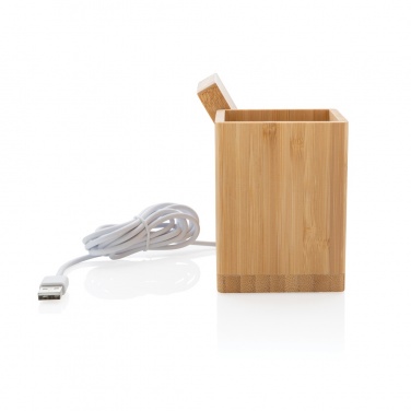 Logotrade promotional gift picture of: Calgary bamboo 10W wireless charger