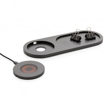 Logo trade corporate gifts image of: Encore 10W wireless charging valet tray