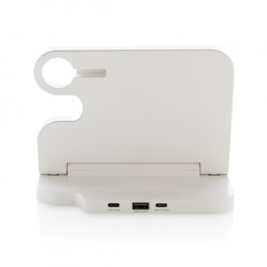 Logotrade promotional products photo of: Joltz RCS recycled plastic dual 15W charger with iWatch slot
