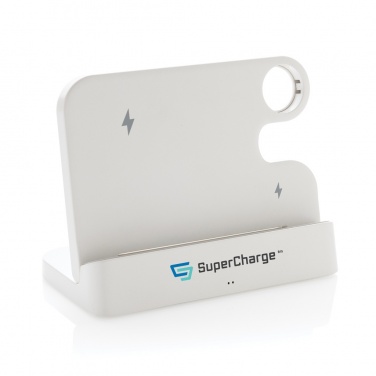 Logotrade advertising products photo of: Joltz RCS recycled plastic dual 15W charger with iWatch slot