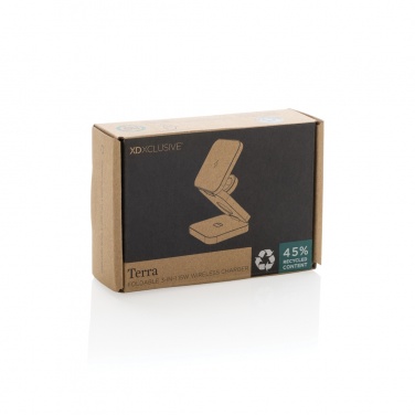 Logo trade corporate gifts picture of: Terra RCS recycled aluminum foldable 3 in 1 15W charger