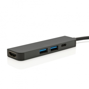 Logotrade corporate gift image of: Terra RCS recycled aluminum hub with HDMI input
