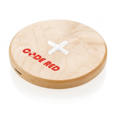Logo trade corporate gifts picture of: 5W wood wireless charger