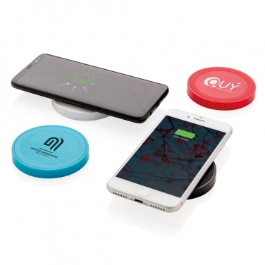 Logo trade promotional giveaways picture of: 5W wireless charging pad round