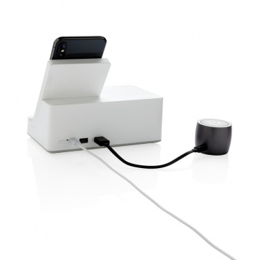 Logo trade promotional items image of: Ontario 5W wireless charger with speaker