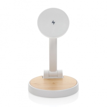 Logotrade promotional item picture of: Ontario RCS rplastic 15W magnetic charging 2 in 1 stand