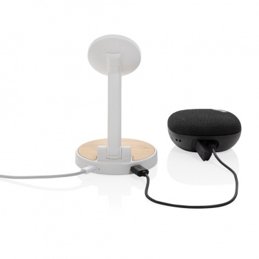 Logotrade promotional giveaway image of: Ontario RCS rplastic 15W magnetic charging 2 in 1 stand
