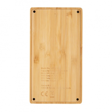Logotrade promotional product image of: Bamboo 4.000 mAh wireless 5W Powerbank