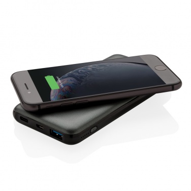 Logo trade business gifts image of: 10.000 mAh Fast Charging 10W Wireless Powerbank with PD