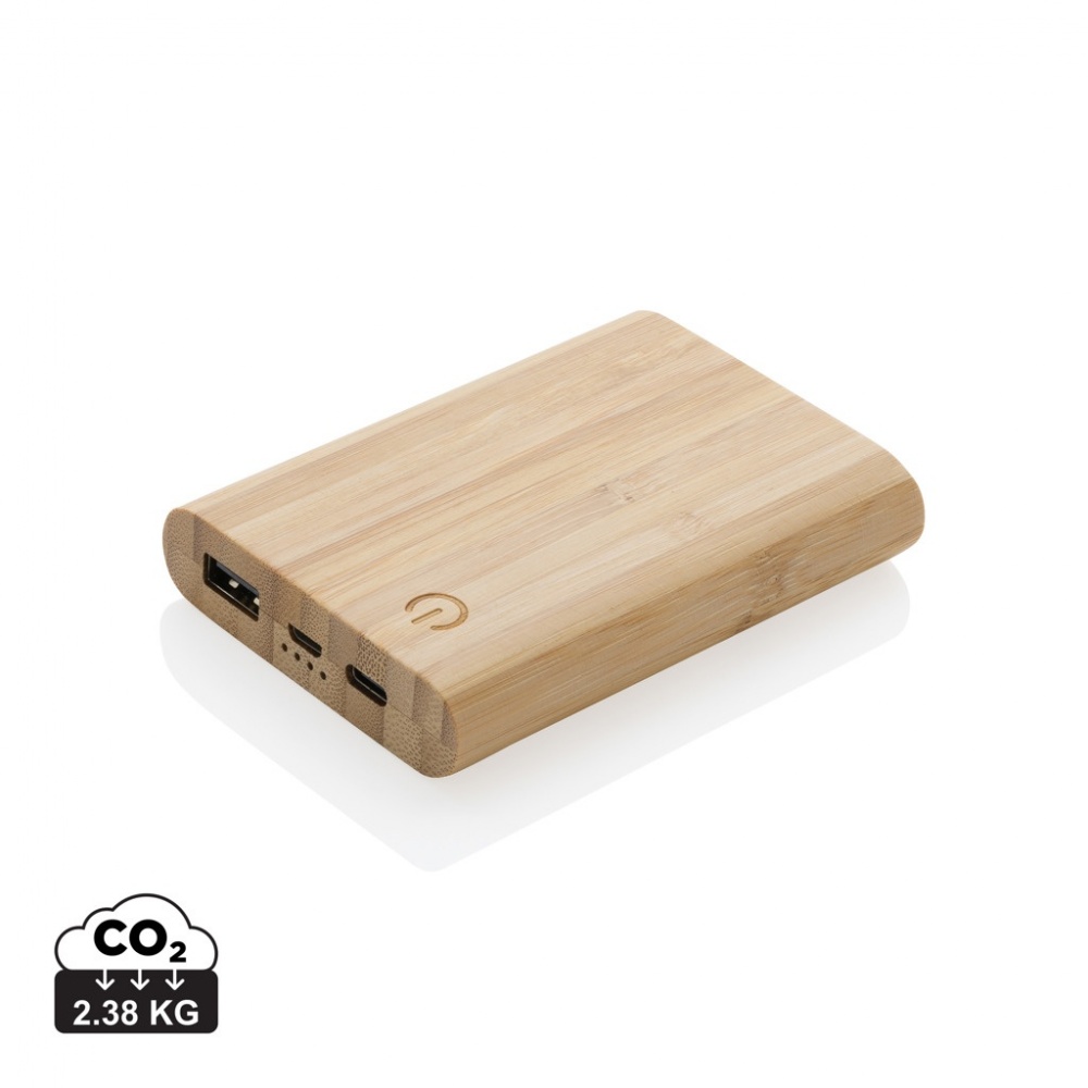 Logo trade promotional gifts picture of: Bamboo 5.000 mAh powerbank