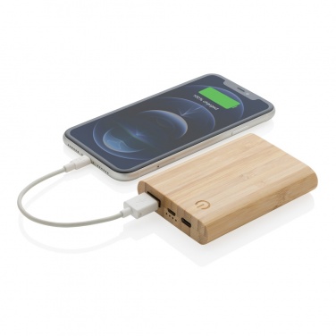 Logotrade advertising product picture of: Bamboo 5.000 mAh powerbank
