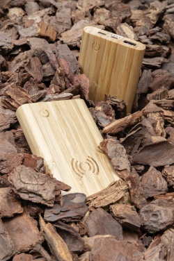 Logo trade promotional products picture of: Bamboo 5.000 mAh powerbank