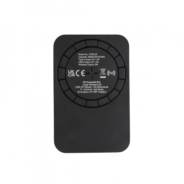 Logo trade business gifts image of: Magnetic 5.000 mAh 5W wireless powerbank