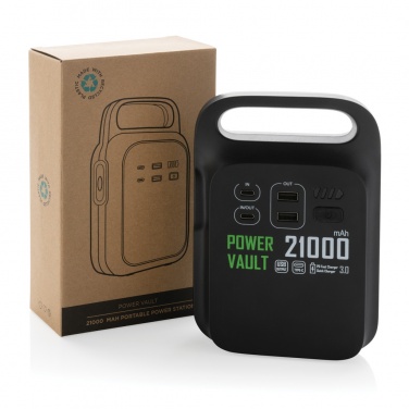 Logo trade promotional item photo of: Power Vault RCS rplastic 21000 mAh portable power station