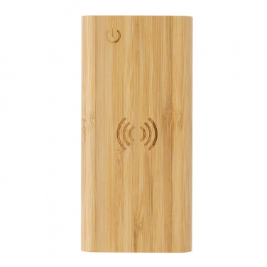 Logotrade promotional merchandise photo of: Bamboo 8.000 mAh 5W wireless powerbank