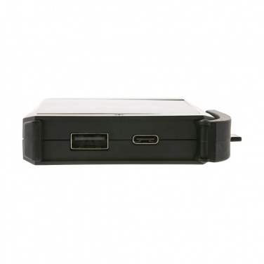 Logo trade corporate gift photo of: Skywave RCS rplastic solar powerbank 5000 mAh 10W wireless