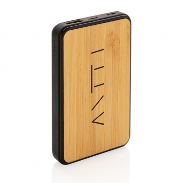 Logo trade promotional merchandise picture of: RCS recycled plastic 5.000 mAh Powerbank
