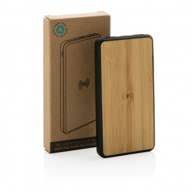 Logotrade advertising products photo of: RCS recycled plastic 8000 mAh Wireless Powerbank