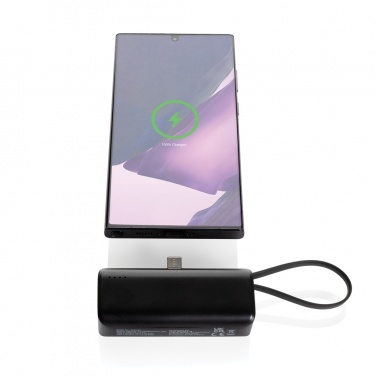 Logo trade promotional merchandise image of: Powerlink RCS rplastic 3000 mah powerbank USB C connector
