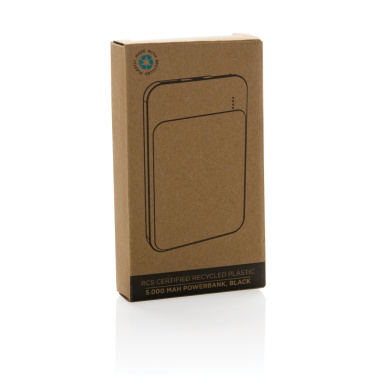 Logo trade promotional item photo of: RCS recycled plastic 5.000 mAh powerbank