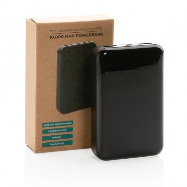 Logo trade corporate gift photo of: RCS standard recycled plastic 10.000 mAh powerbank